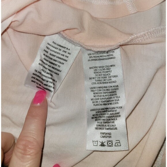 ⭐Calvin Klein Performance Tie-Dyed Relaxed T-Shirt Seashell Pink Small NWT Women - Picture 12 of 13